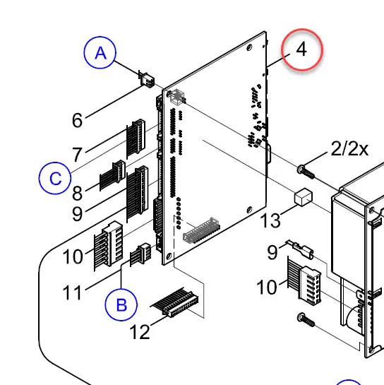 Mạch điều khiên cho máy in Cab EOS2/300, Mã: 5551353.001, Hiệu Cab