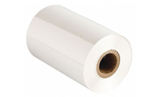 Ruy băng in mã vạch Resin 100mm x 300m màu trắng 