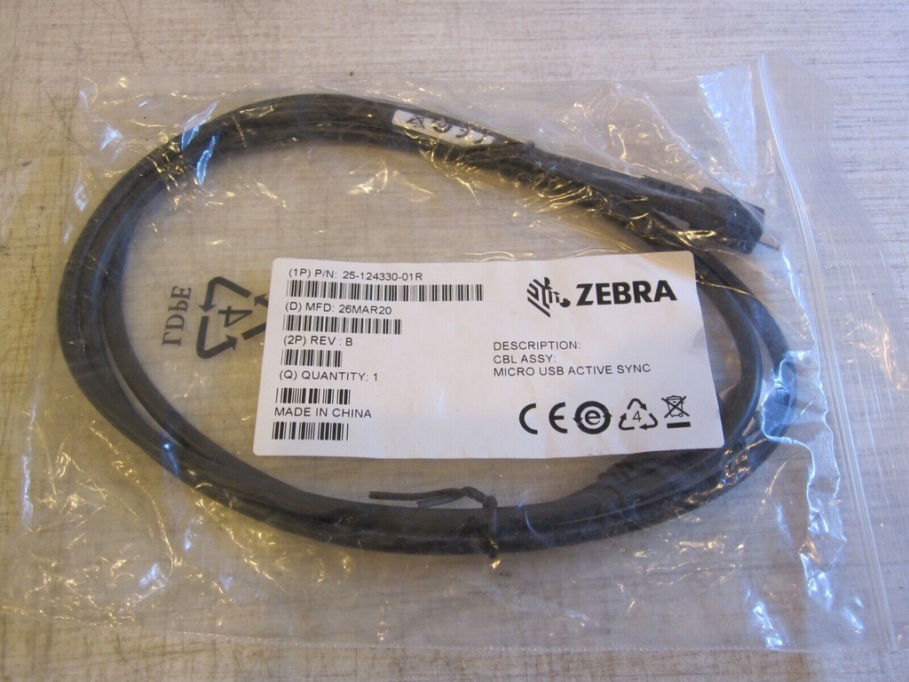 Cáp Zebra Micro-USB active-sync cable
