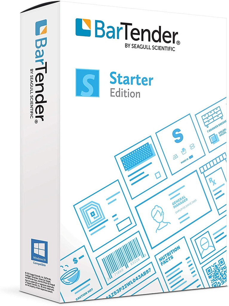 Bartender Starter Workstation (1 PC Unlimited Printer )