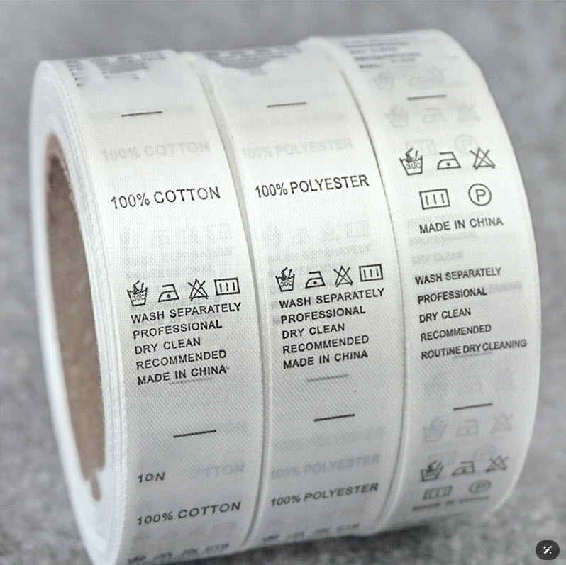 Nhãn vải Polyeste Satin dệt biên 1 mặt 