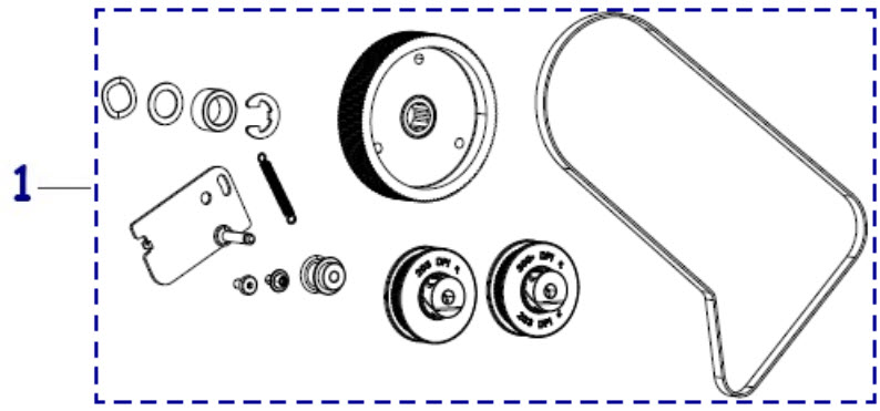 Kit Main Drive System (includes pulleys and belt for all dpi) ZT510