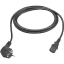 AC line cord, 6 feet or 1.8 meters, grounded, 3-prong, CEE 7/7 plug. Associated regions: Europe, Abu Dhabi, Bolivia, Dubai, Egypt, Iran, Korea, Russia, Vietnam.