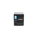 TT Printer ZT411; 4", 203 dpi, UK/AU/JP/EU Cords, Serial, USB, 10/100 Ethernet, Bluetooth 4.1/MFi, USB Host, EZPL